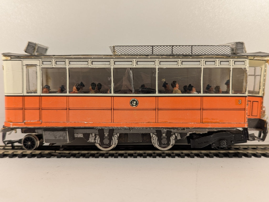 Kitbuilt OO Gauge Single Deck Tramcar 3 Orange and Cream Spares or Repair