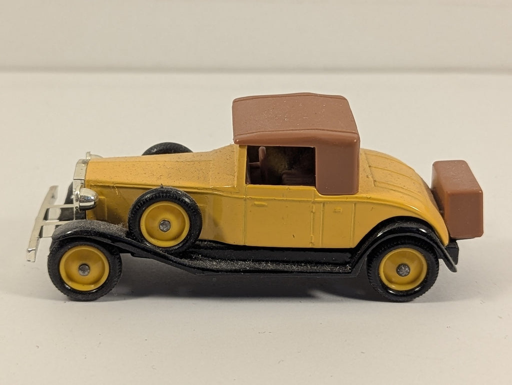 Lledo 1931 Rolls-Royce Phantom II Coupe Die-cast Model Car Yellow and Brown DG24