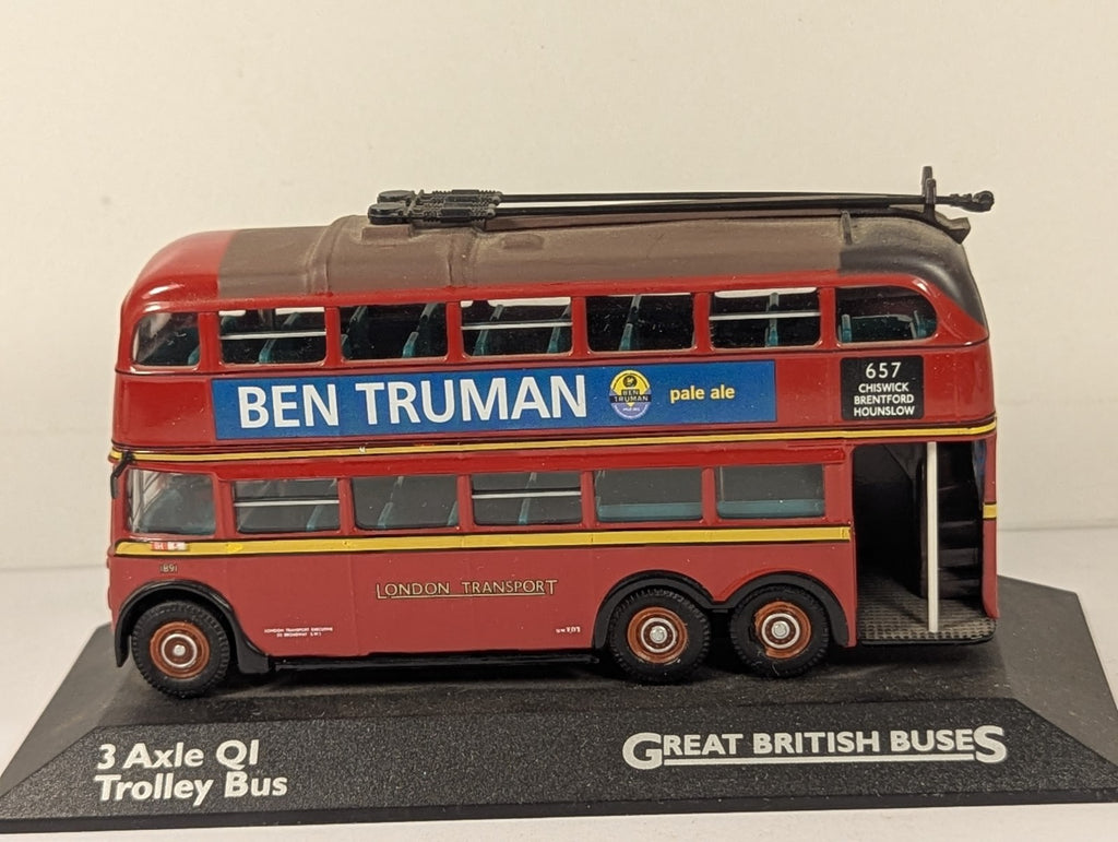 Atlas Editions 1:76 3 Axle Q1 Trolley Bus Die-cast Trolleybus 1891