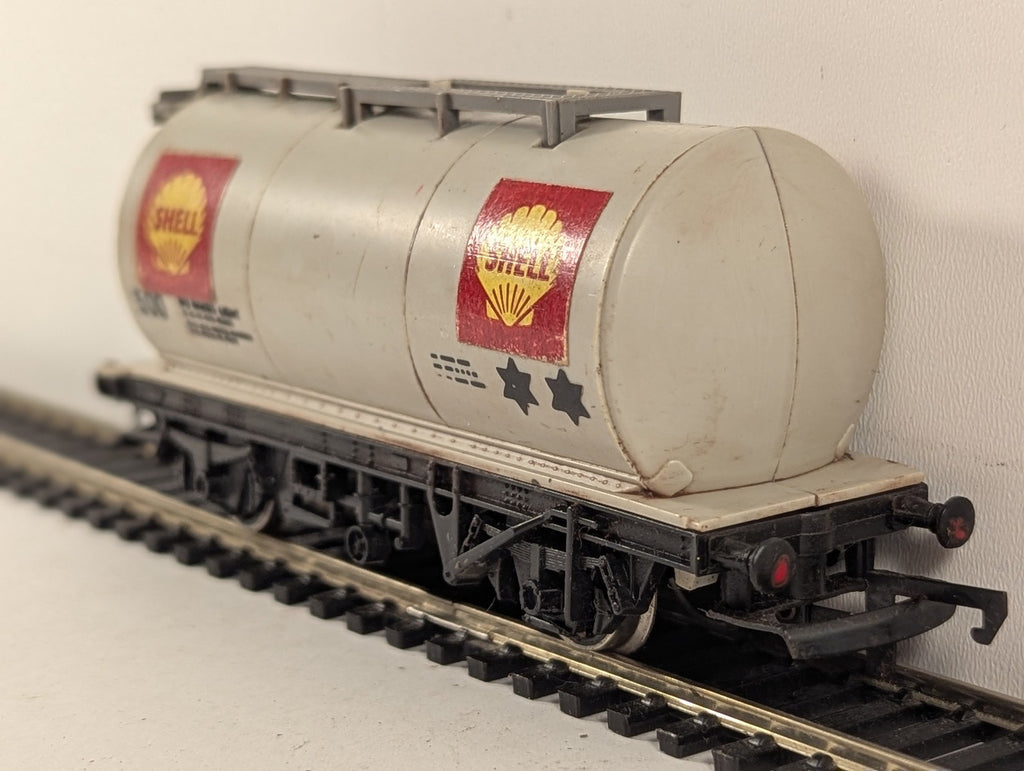 Hornby OO Gauge Shell Tank Wagon Rolling Stock 500 Shell Grey R127
