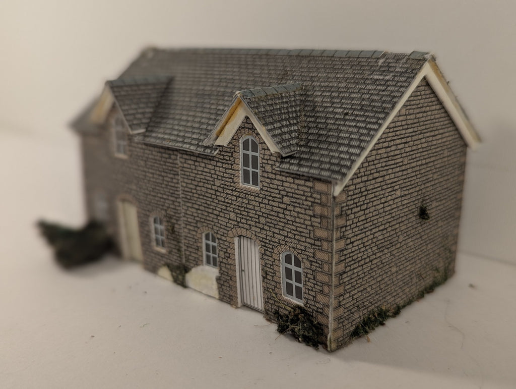 Metcalfe N Gauge Stone Semi-Detached Cottages Model Building