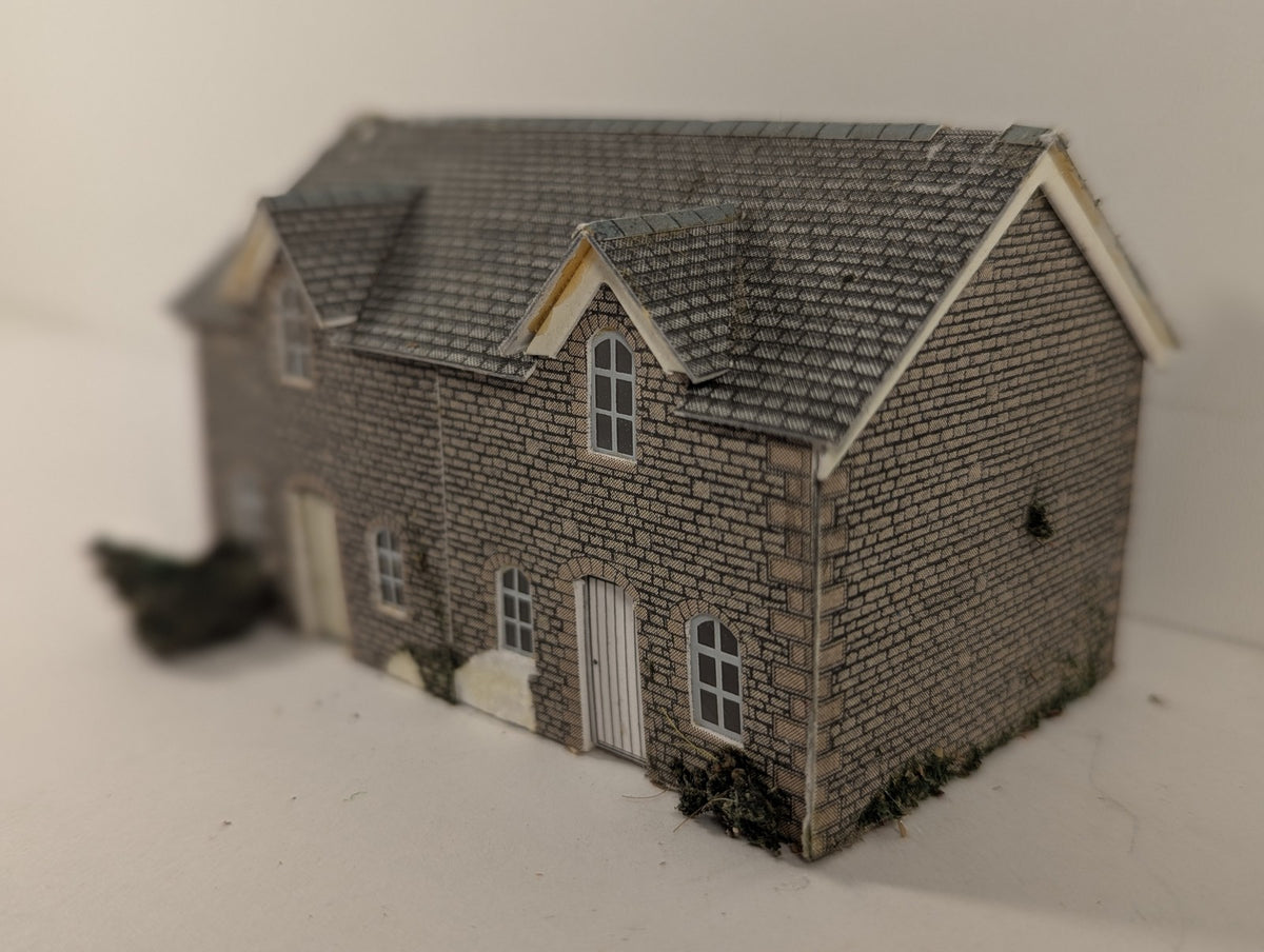 Metcalfe N Gauge Stone Semi-Detached Cottages Model Building