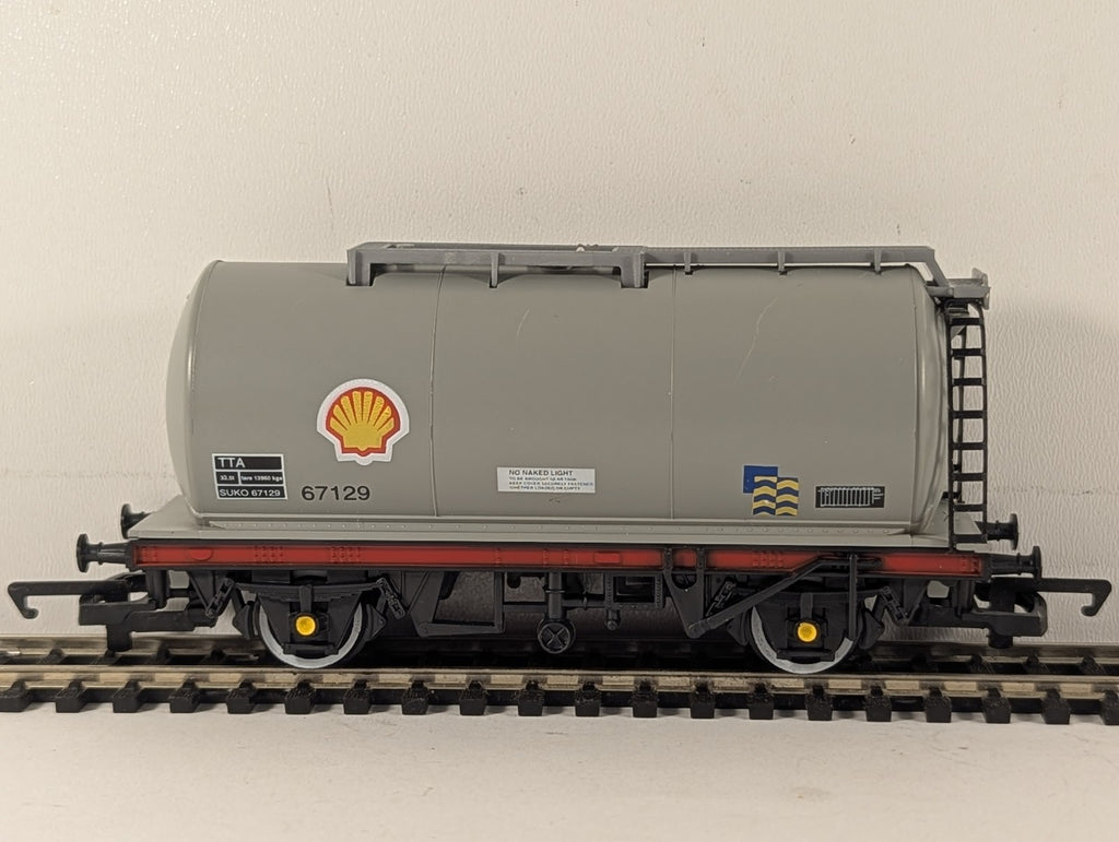 Hornby OO Gauge TTA Shell Tank Wagon Goods Wagon 67129 Shell Grey R021
