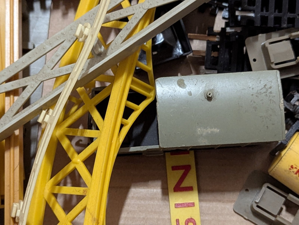 Mixed OO Gauge Model Railway Track, Wagons and Operating Gantry Crane Parts