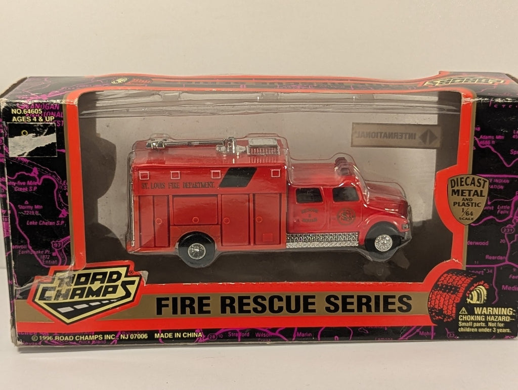 Road Champs 1:64 Scale 64605 International Rescue Squad Truck St. Louis Fire Dep