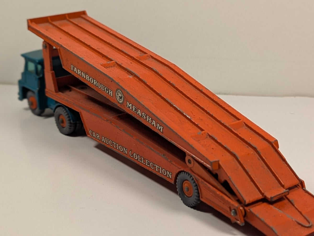 Lesney Matchbox Major Pack M8 Guy Warrior Car Transporter Farnborough Measham