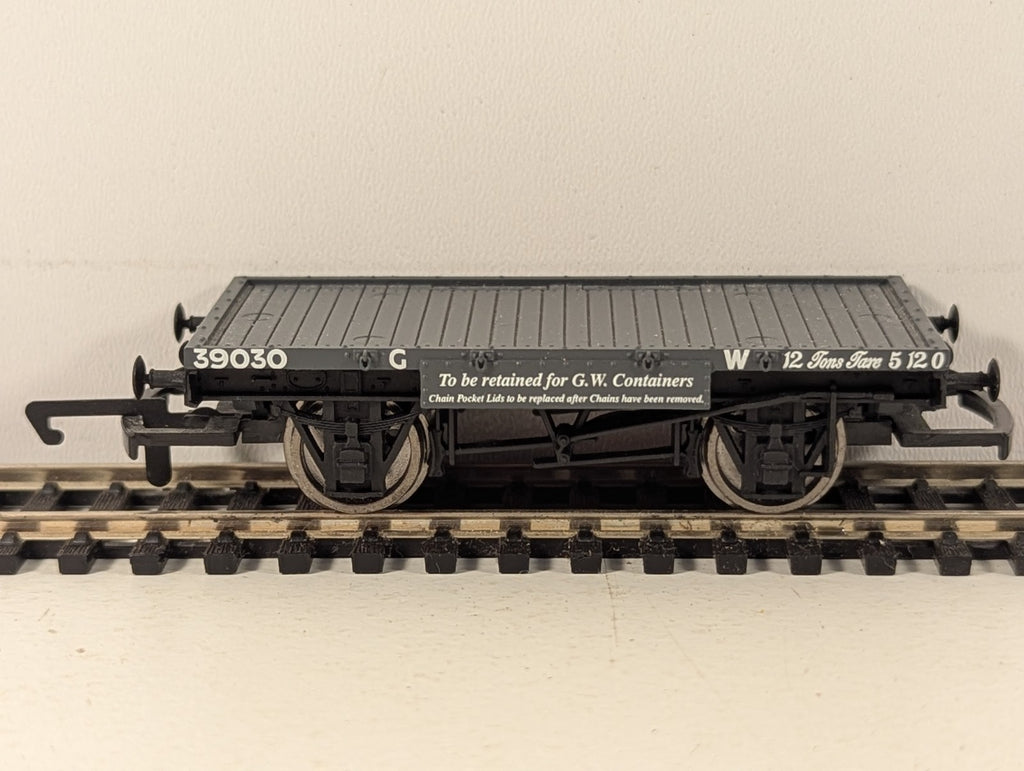 Hornby R605 GWR Conflat A Wagon Goods Wagon 39030 GWR Grey