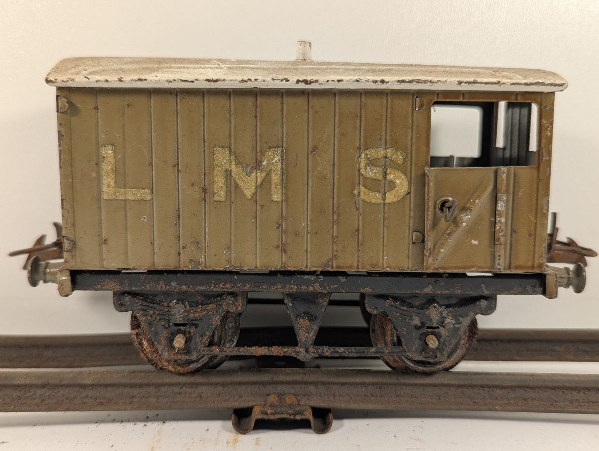 Hornby O Gauge No.1 Goods Brake Van LMS Olive Green
