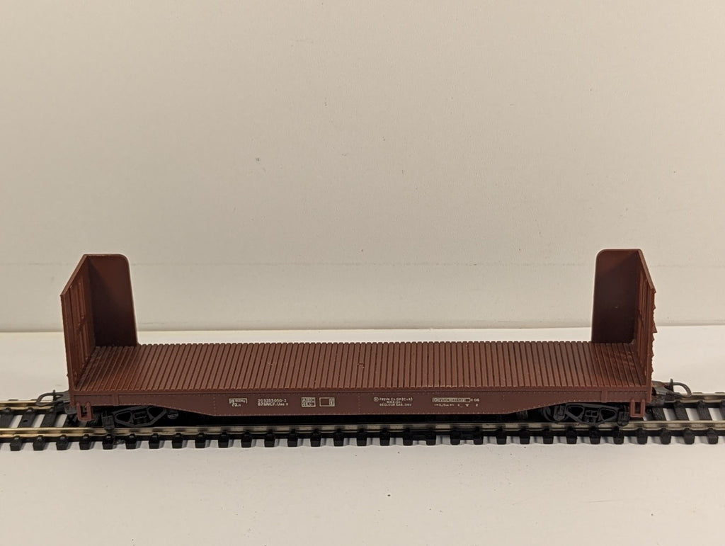 Lima HO Scale SNCF Bulkhead Flat Wagon 20 93 850 50-3 Brown