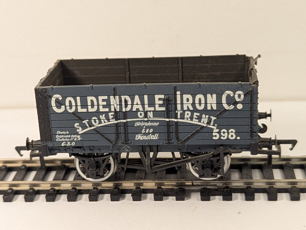 Bachmann OO Gauge 7 Plank Wagon Coldendale Iron Co. Goods Wagon 598