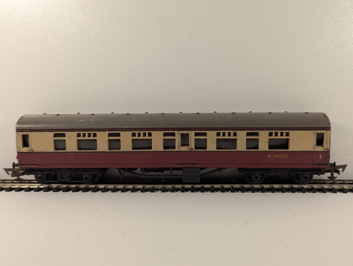 Tri-ang OO Gauge BR Crimson & Cream Main Line Composite Coach Passenger Coach
