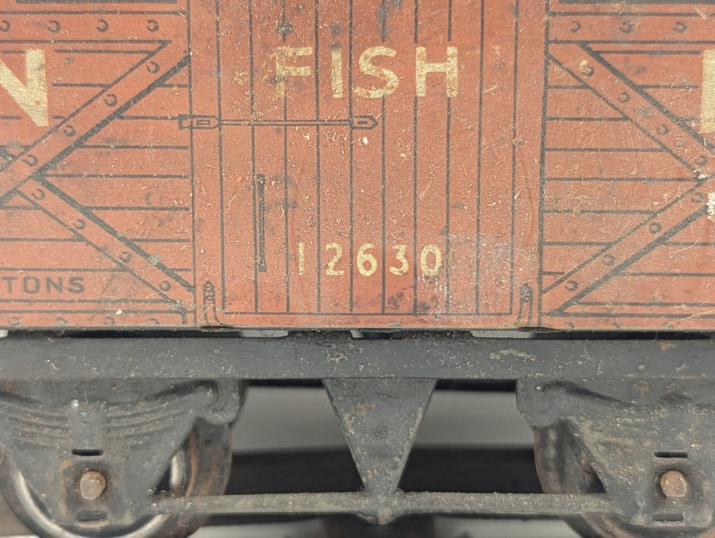 Hornby O Gauge No. 1 Fish Van Goods Wagon 12630 LNER brown