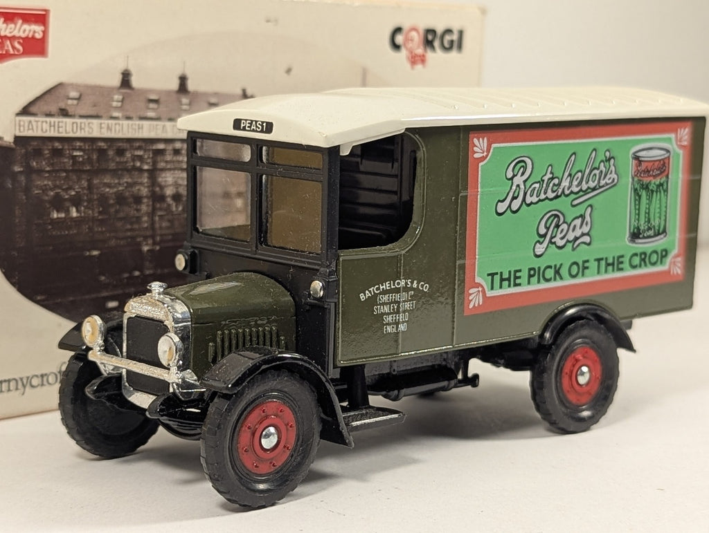 Corgi Thornycroft Box Van Diecast Model Van PEAS 1 Batchelors Peas