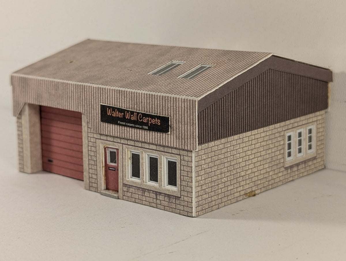 Metcalfe N Gauge Modern Industrial Unit Building Walter Wall Carpets PO284