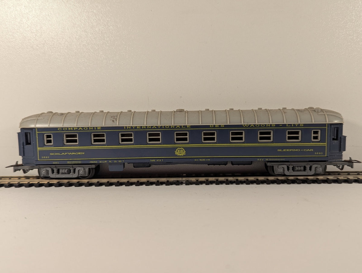 Jouef HO Gauge CIWL Sleeping Car Passenger Coach 3892 CIWL Blue