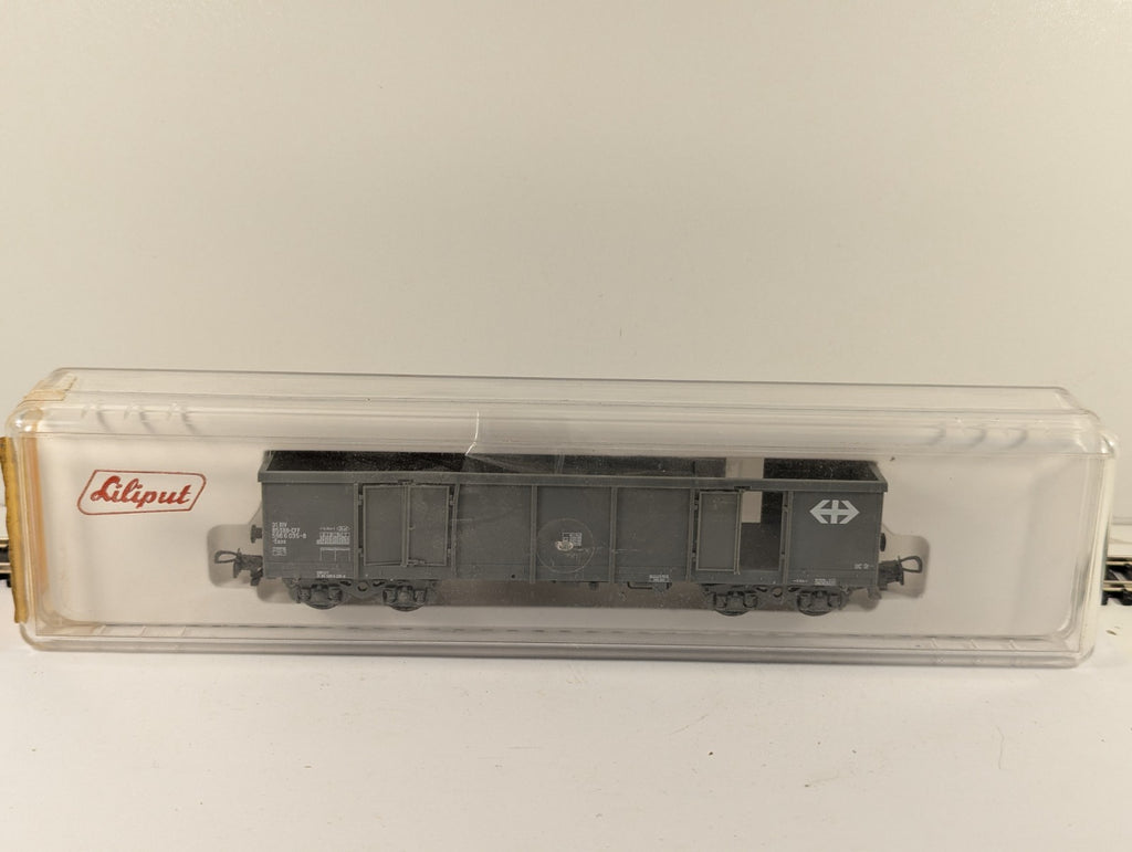 Liliput HO Gauge Grey SBB Eaos High-Sided Bogie Goods Wagon Boxed