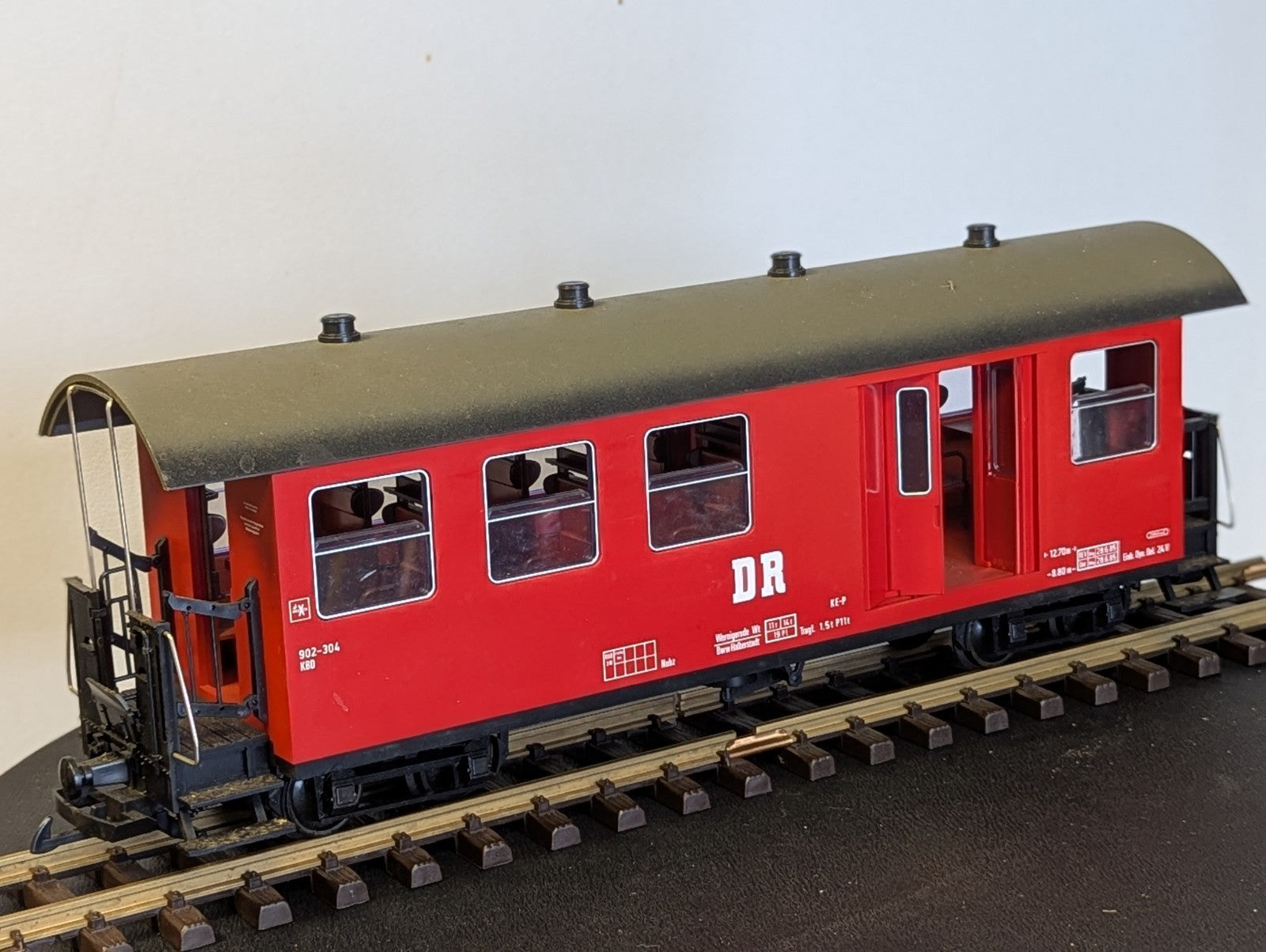 LGB G Gauge 3171 DR Red Combine Passenger/Baggage Car No.902-304