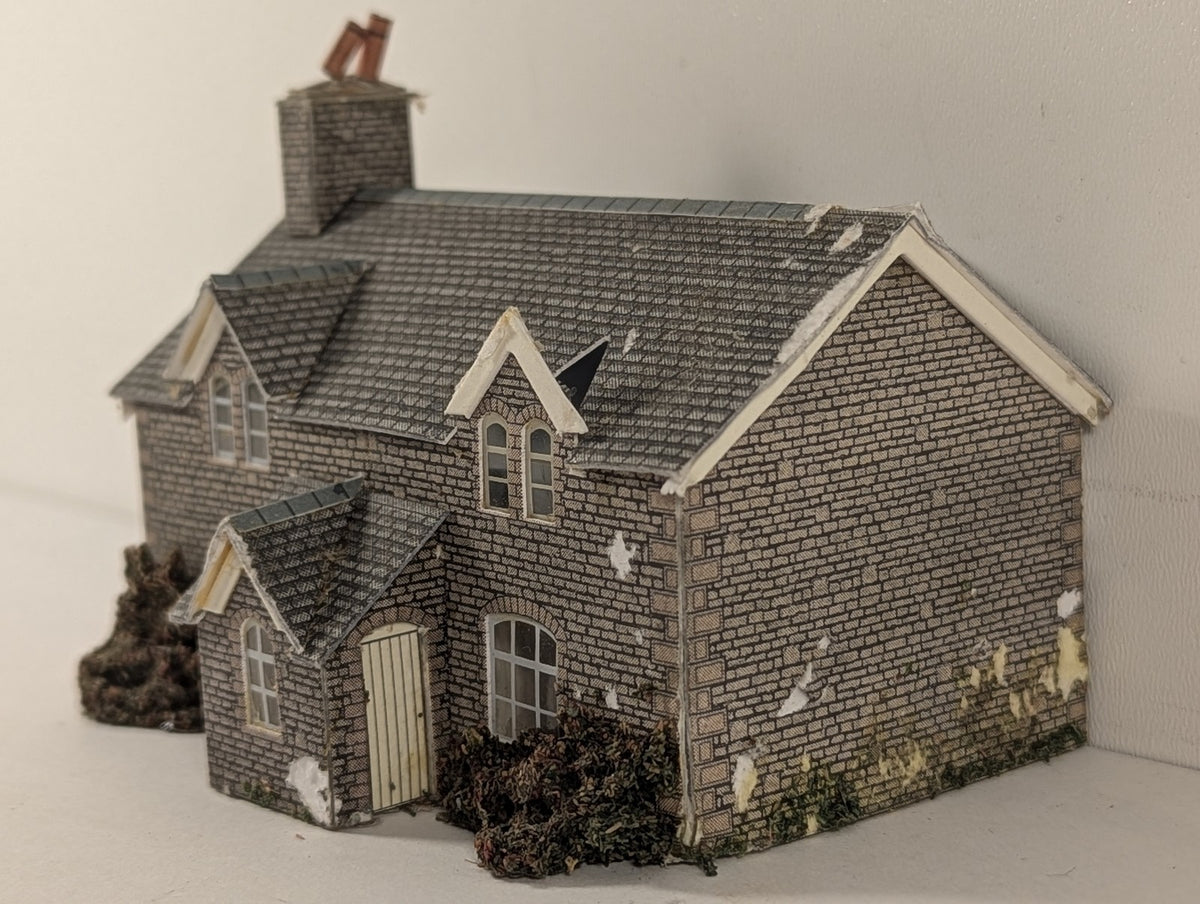 Superquick N Gauge Two Cottages Building Cotswold Stone A4