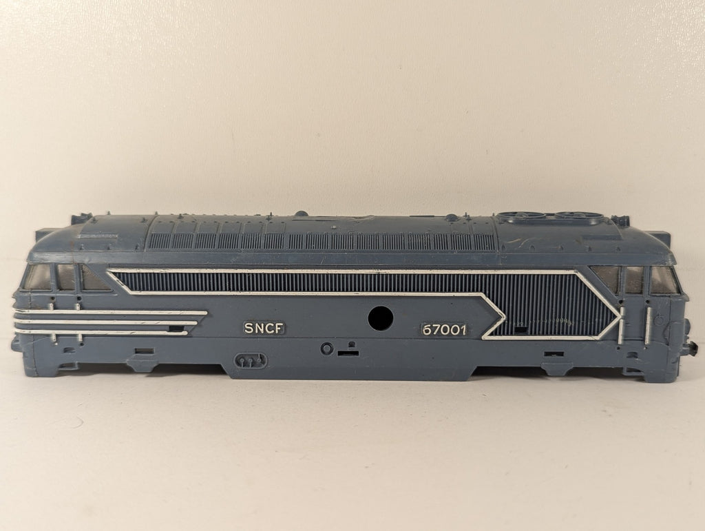 Jouef HO Scale SNCF Class BB 67000 Locomotive Body Shell 67001 SNCF Blue & Grey