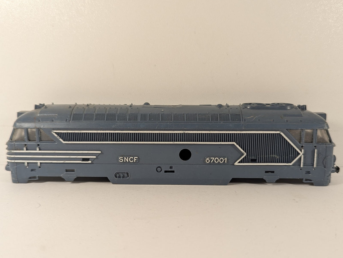 Jouef HO Scale SNCF Class BB 67000 Locomotive Body Shell 67001 SNCF Blue & Grey