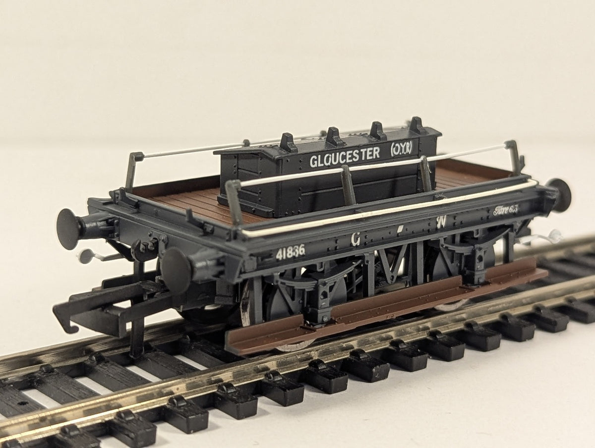 Hornby OO Gauge GWR Shunters Truck Gloucester Goods Wagon 41836 GWR Grey R6642A