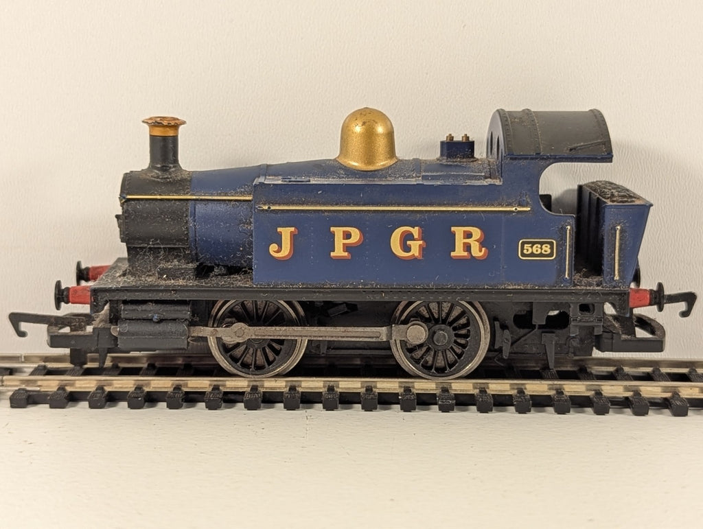 Hornby J.P.G.R. 568 0-4-0 Steam Locomotive – Blue & Black – OO Gauge