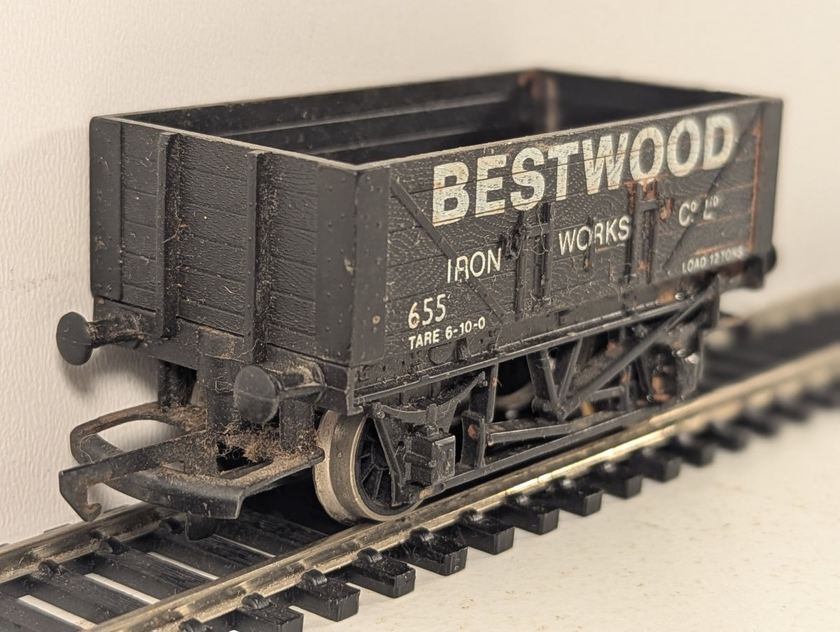 Hornby OO Gauge 5-Plank Open Wagon 'Bestwood' 655 Bestwood Iron Works Black R010