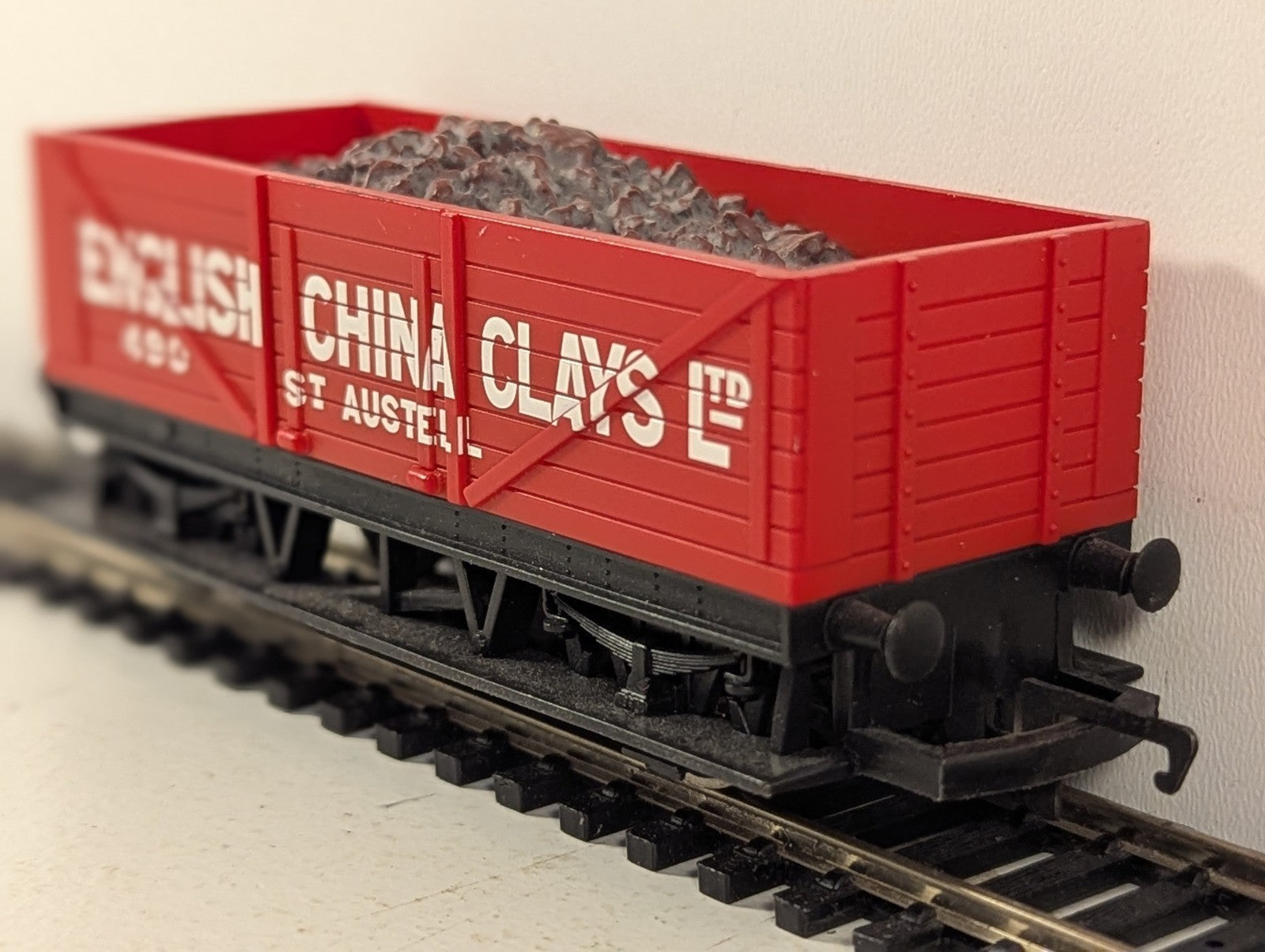 Hornby OO Gauge 7 Plank Open Wagon Goods Wagon 490 English China Clay