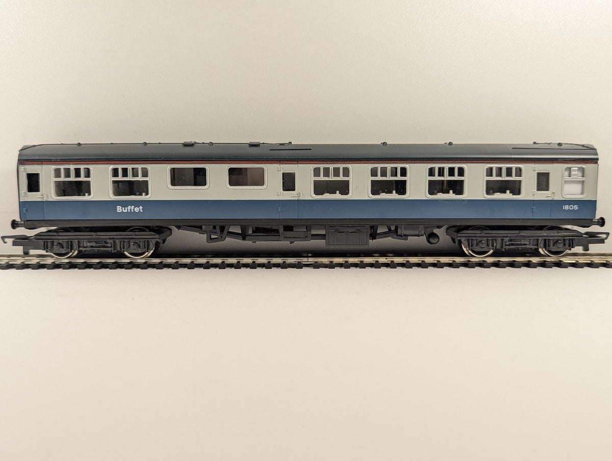 Hornby OO Gauge BR Mk1 Buffet Car Passenger Coach 1805 BR Blue & Grey R.923