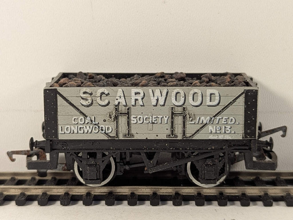 Hornby OO Gauge Scarwood Coal Society No. 13 7-Plank Wagon Open Wagon