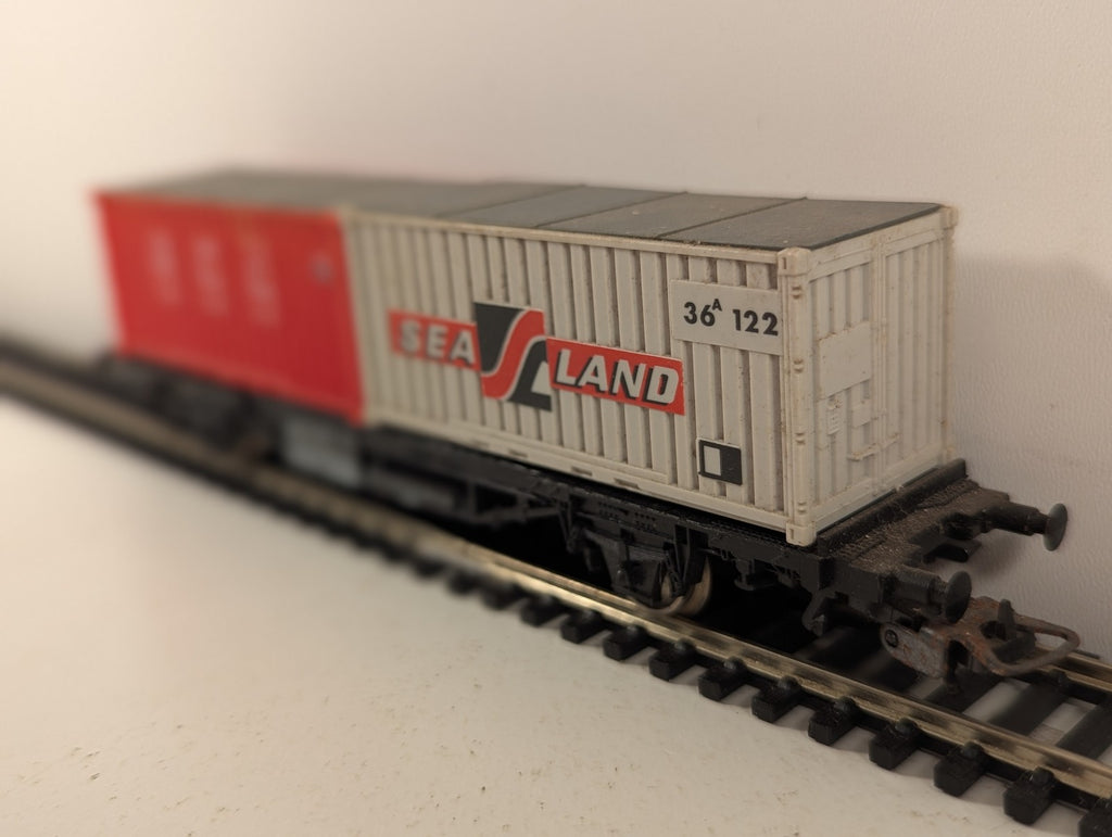 Lima HO Gauge DB Lss-y 573 Container Flat Wagon Goods Wagon 21 80 042 9 032-4