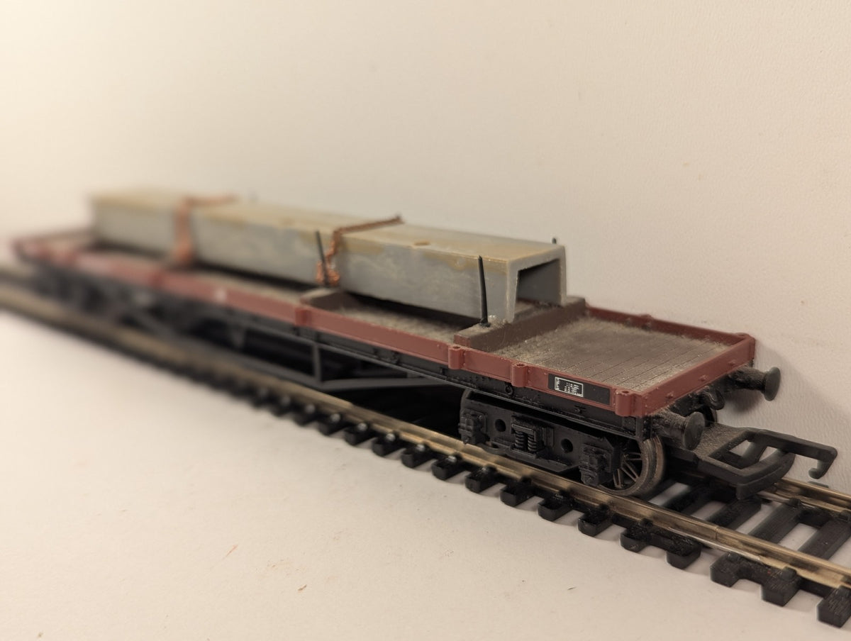 Bachmann OO Gauge Bogie Bolster C Wagon Goods Wagon B943293 BR Bauxite