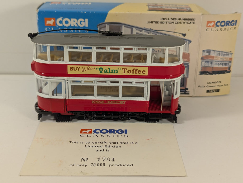 Corgi Classics London Fully Closed Tram Set 35 London Transport Red & White