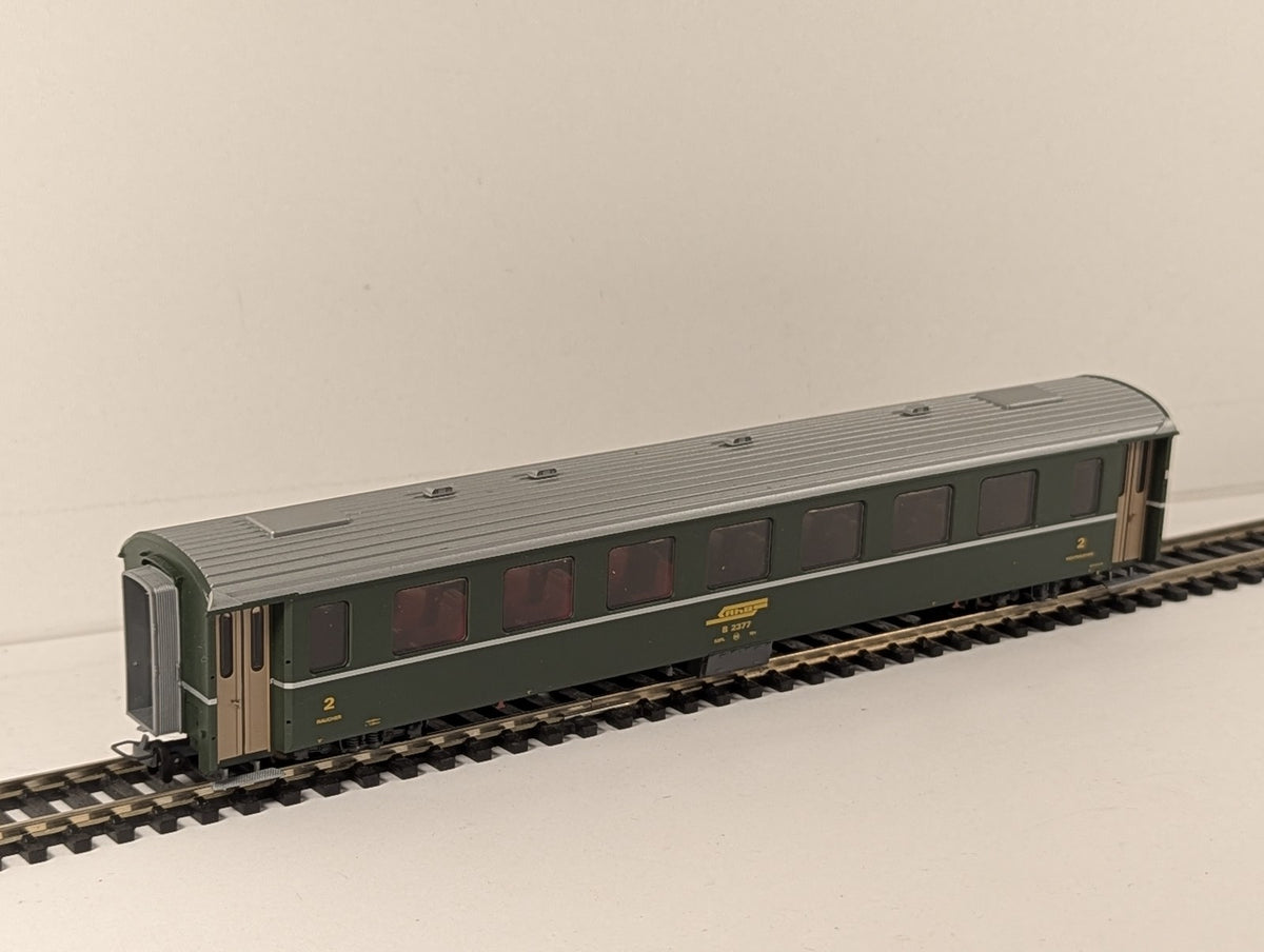 Bemo H0m RhB EW I Second Class Coach B 2377 Passenger Coach RhB green 3240 117
