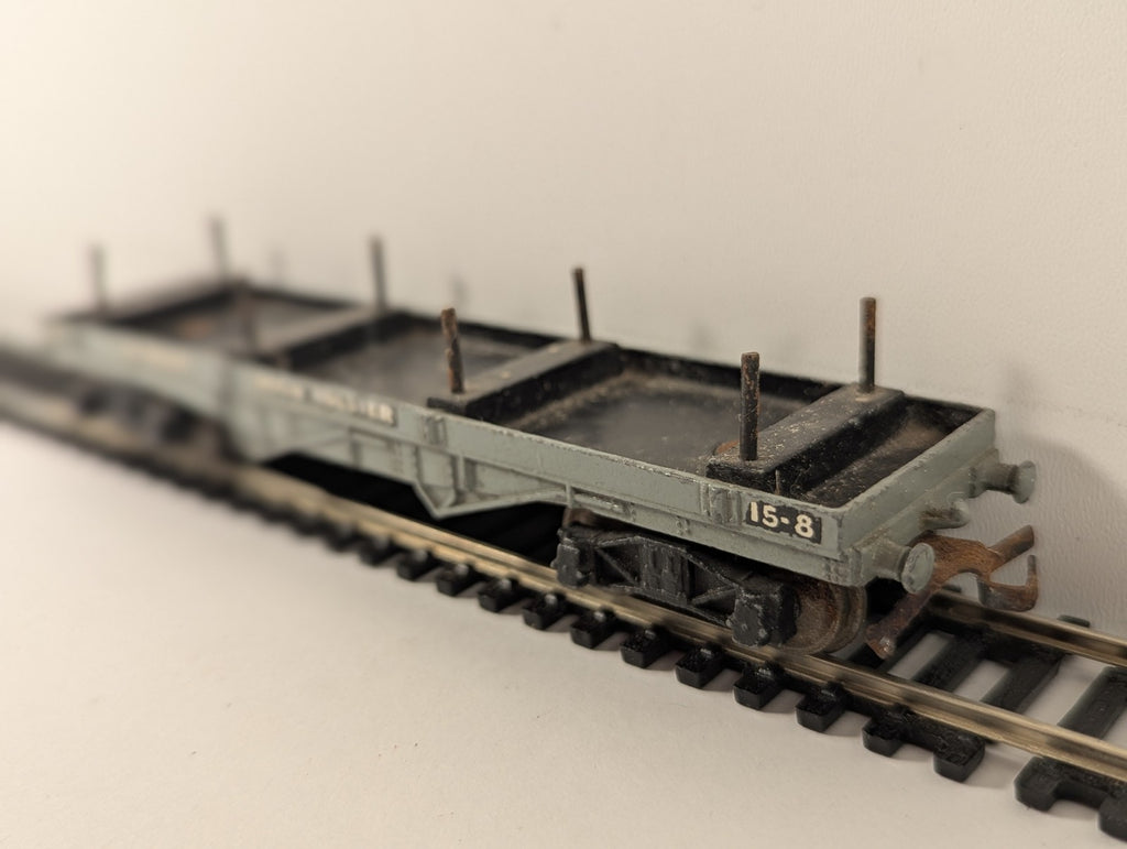 Hornby Dublo OO Gauge 30-Ton Bogie Bolster Wagon Goods Wagon M 720550 BR Grey