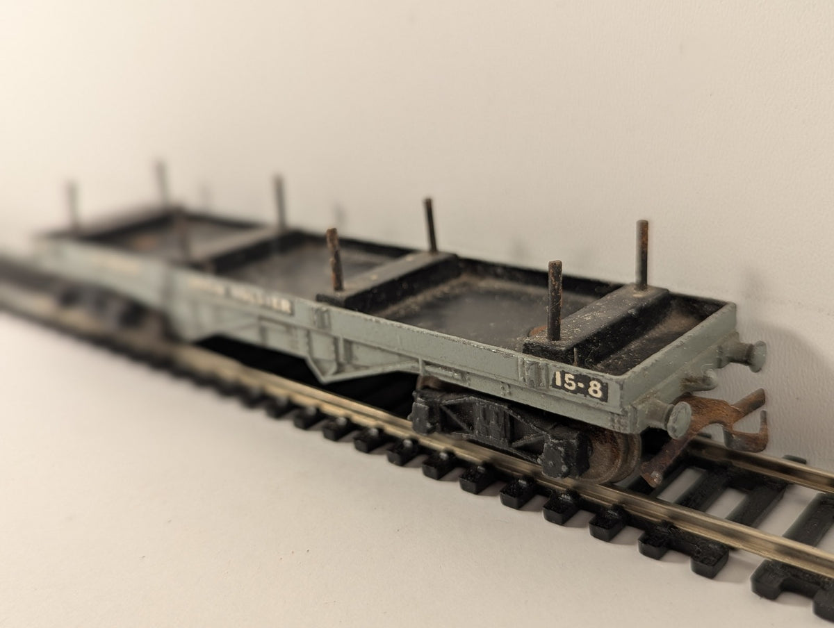 Hornby Dublo OO Gauge 30-Ton Bogie Bolster Wagon Goods Wagon M 720550 BR Grey