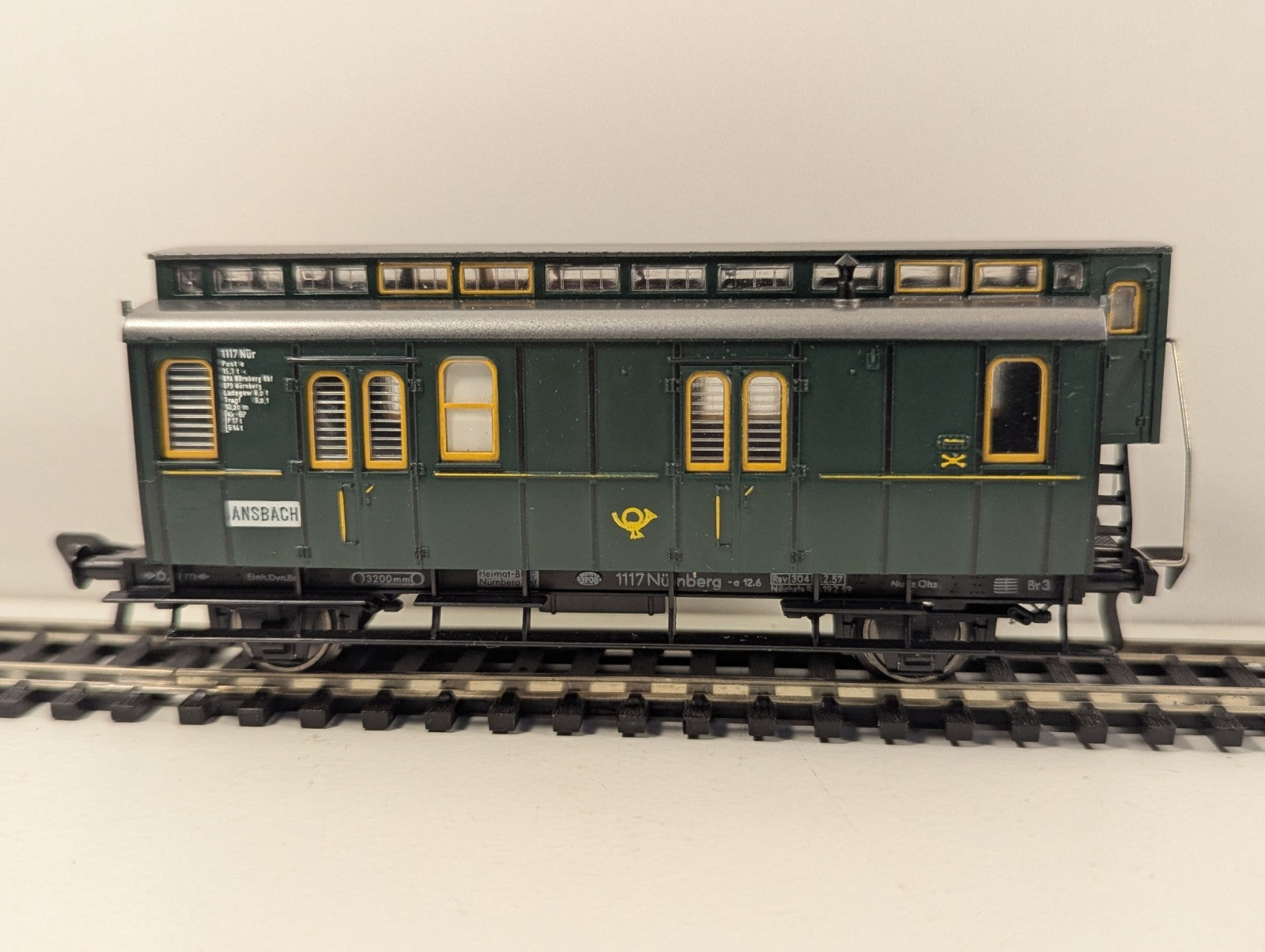 Fleischmann HO Gauge German Postal Coach Mail Wagon