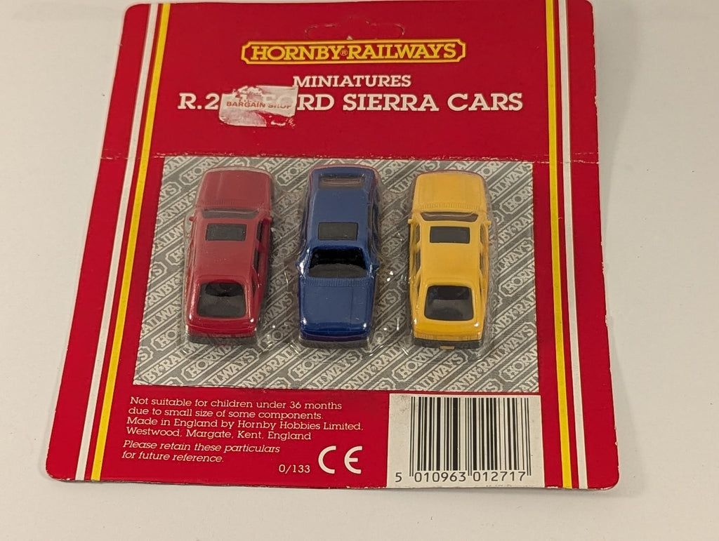 Hornby OO Gauge Ford Sierra Cars Vehicles Red, Blue and Yellow R203