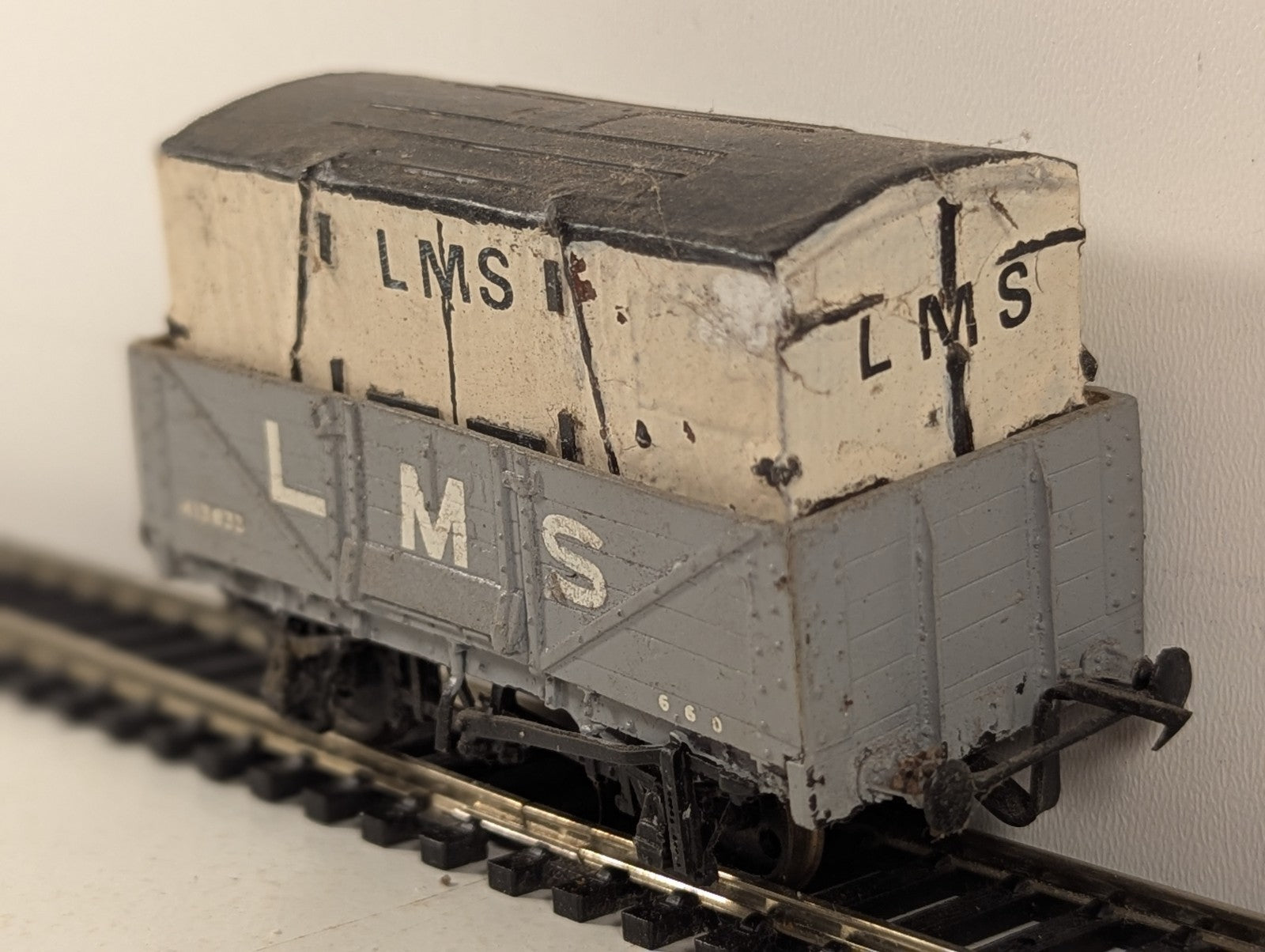 Kitbuilt OO Gauge LMS Open Wagon with Container