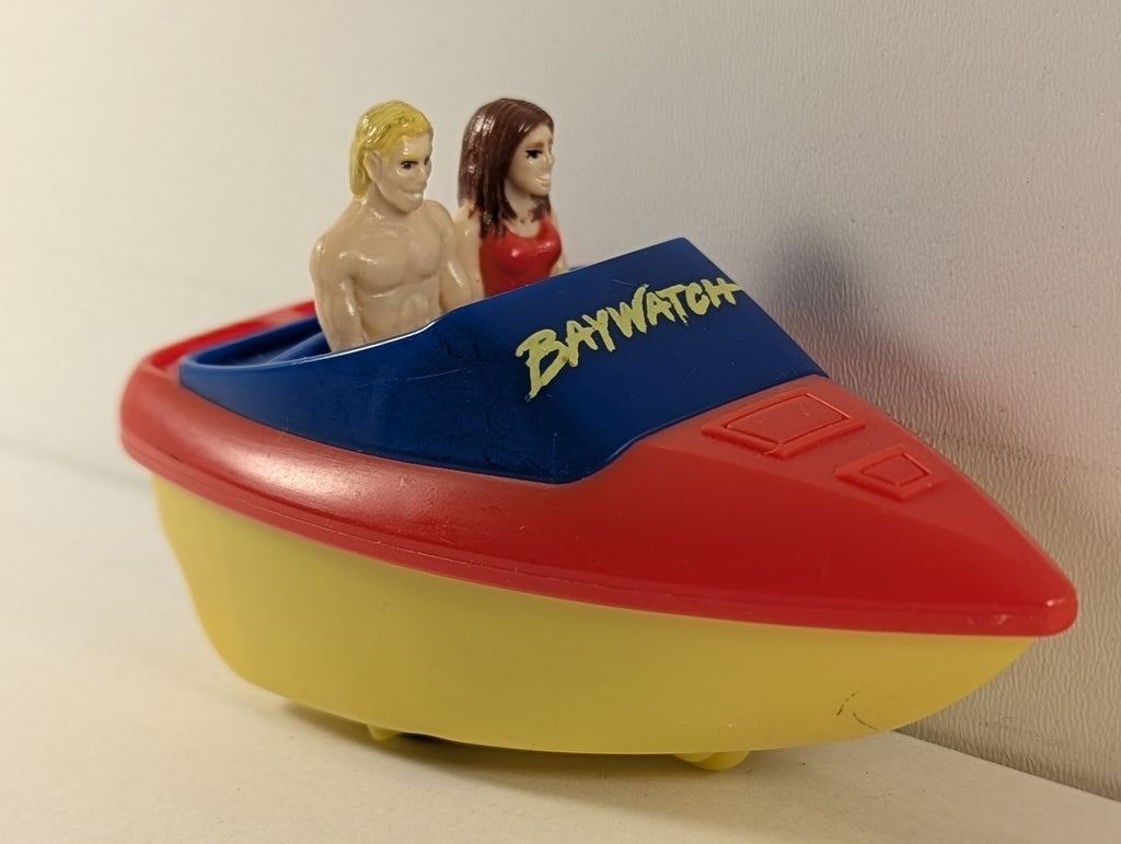 Burger King Baywatch Speedboat Toy Fast Food Toy Baywatch Red, Yellow and Blue
