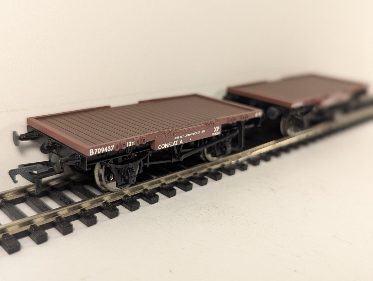 Bachmann OO Gauge BR Bauxite Conflat A Wagons (Pair) Freight Wagon