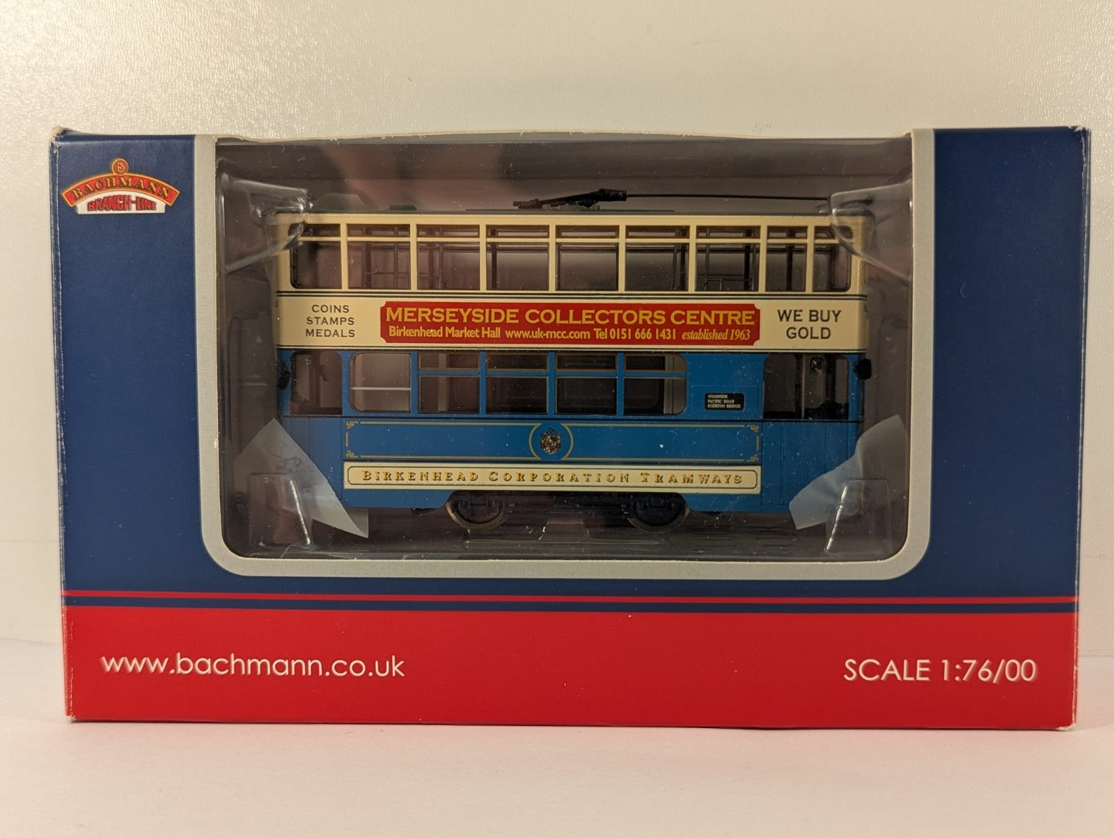 Bachmann OO Gauge Birkenhead Corporation Tramways Tram Car 69