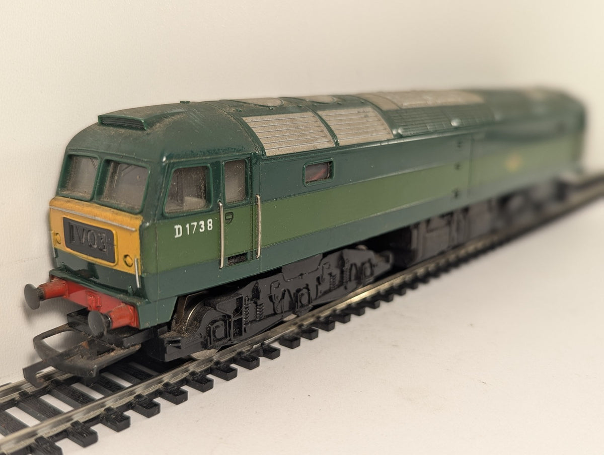 Hornby OO Gauge Class 47 Locomotive D1738 BR Two-Tone Green R328