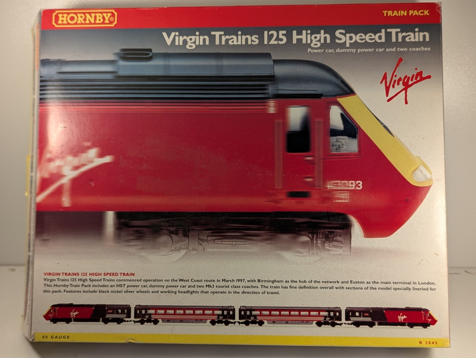 Hornby R2045 OO Gauge Virgin Trains 125 High Speed Train Pack