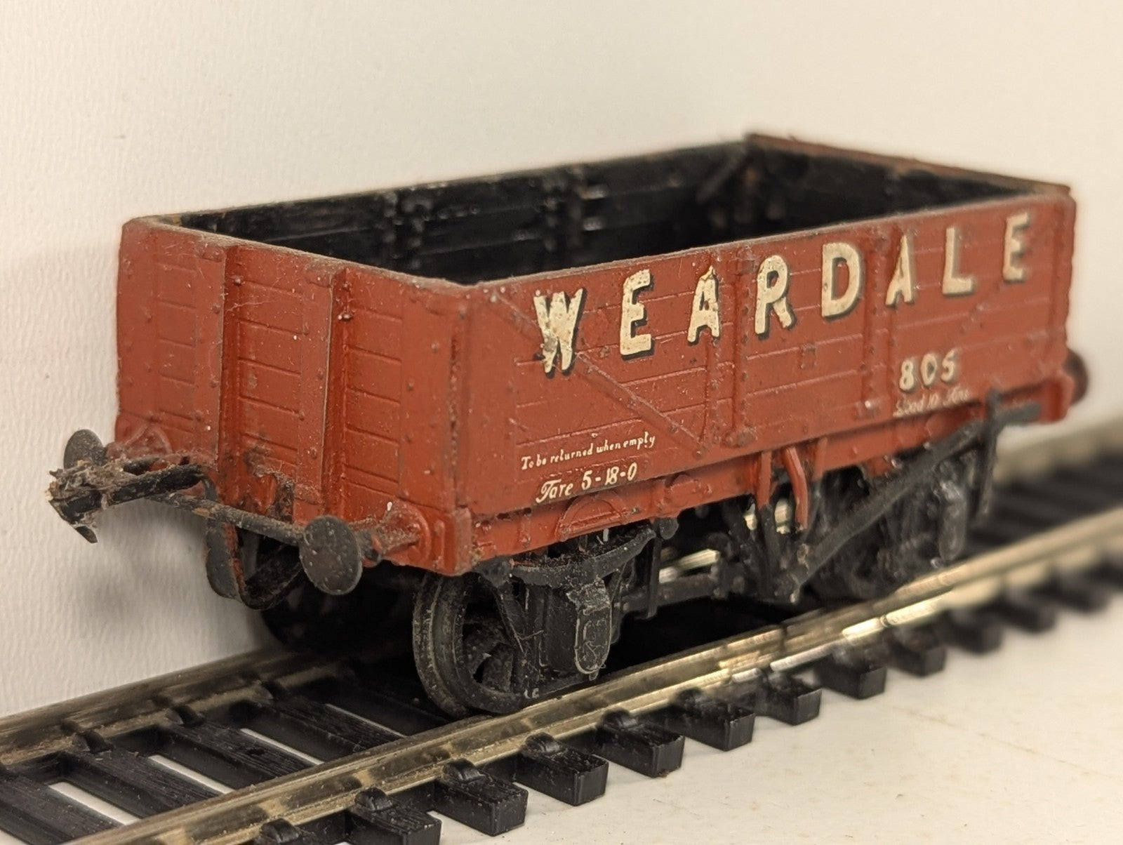 Kitbuilt 7-Plank Open Wagon 'Weardale' 805 Weardale Red
