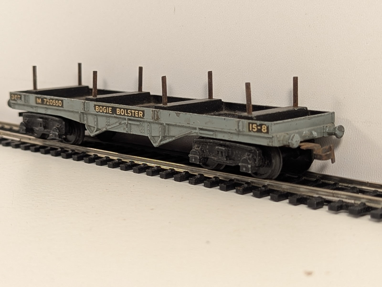 Hornby Dublo 32051 OO Gauge BR Grey Bogie Bolster Wagon - Boxed