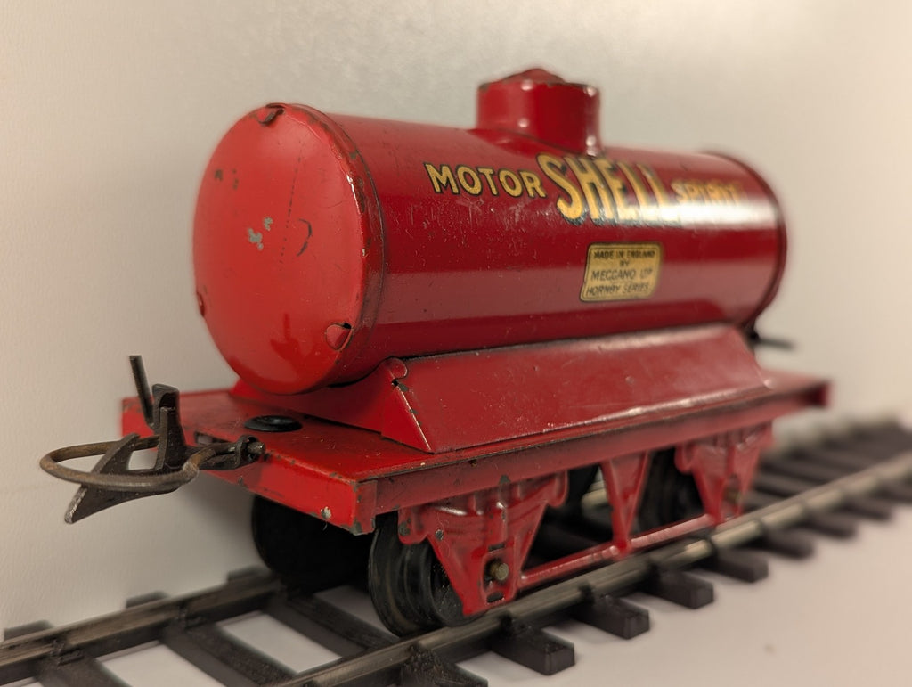 Hornby O Gauge Shell Motor Spirit Petrol Tank Wagon Shell Red