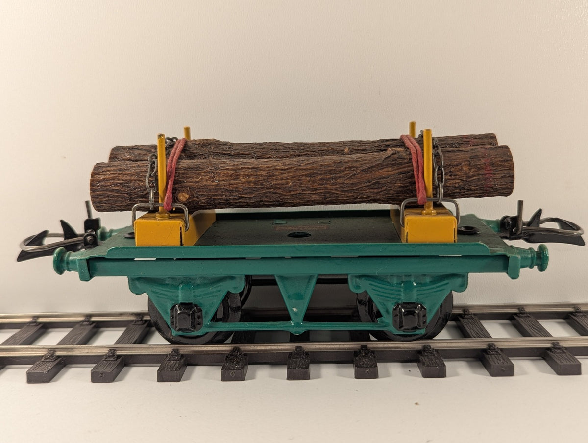 Hornby O Gauge No. 1 Timber Wagon Goods Wagon Green and Yellow