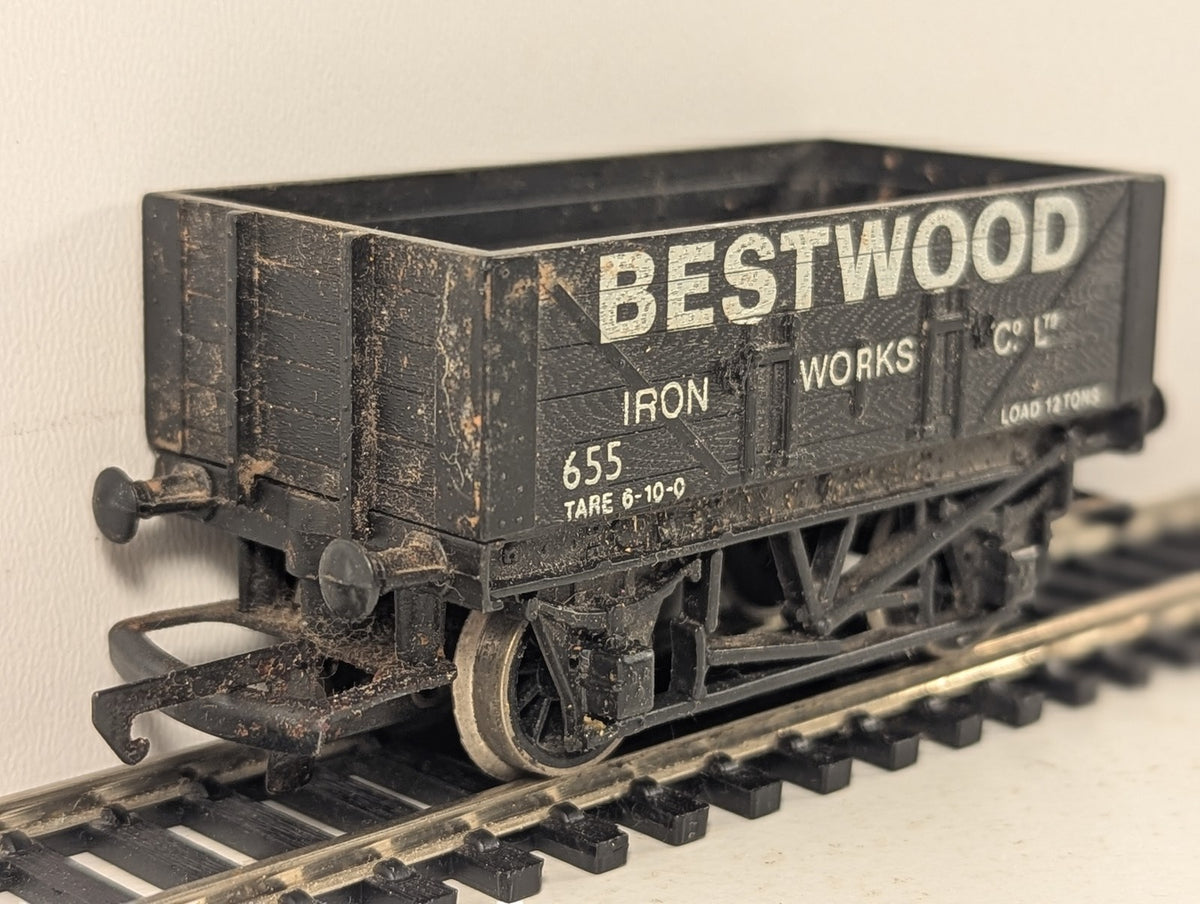 Hornby OO Gauge 5-Plank Open Wagon 'Bestwood' 655 Bestwood Iron Works Black R010