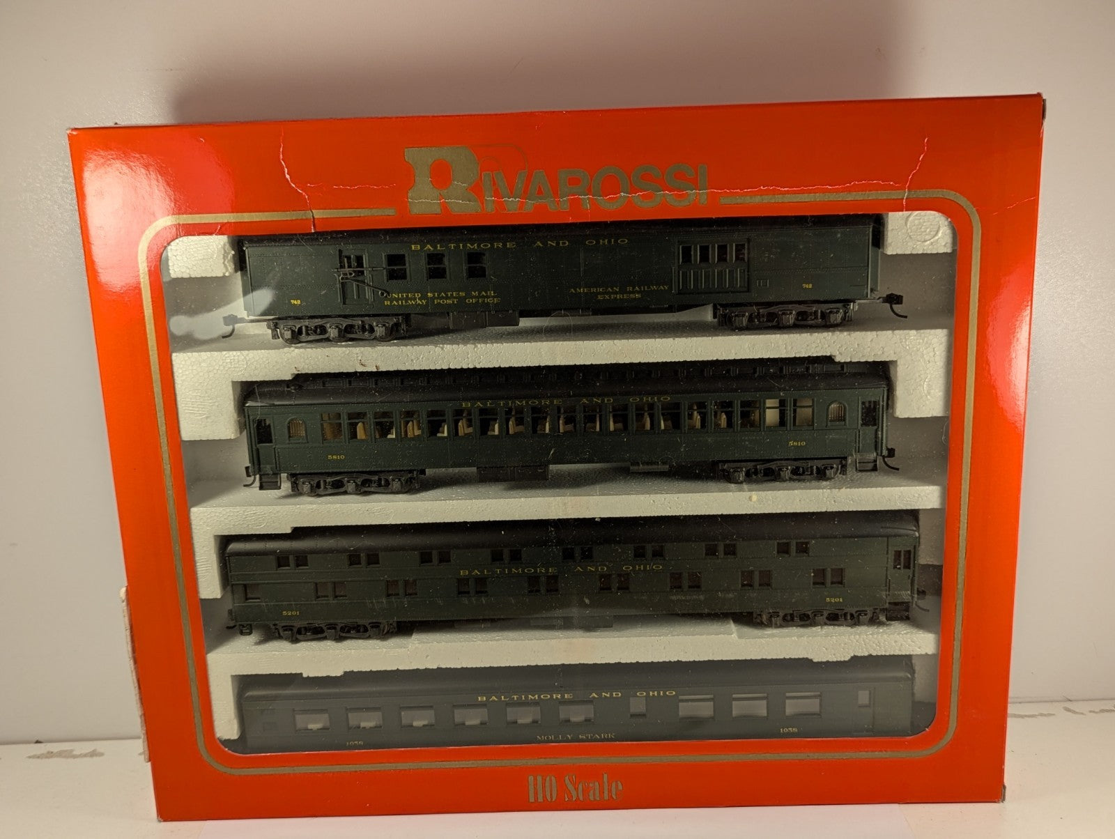 Rivarossi HO Scale Baltimore & Ohio 1920s Passenger Car Set B Coach